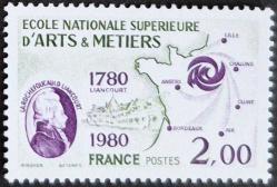 +++ FRANSA ULUSAL SANAT ve EL SANATLARI OKULU 200.YIL       1980     - DAMGASIZ