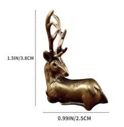 Pirinç Geyik Figürü – Mini Dekoratif Biblo