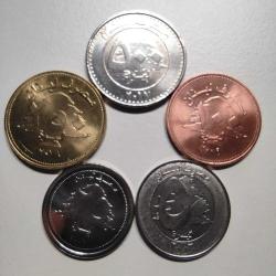 Lübnan 2017 500 Livres, 2018 250 Livres, 2009 100 Livres, 2006 50 Livres, 2002 25 Livres - Karışık 5 Parçalık - Çil++ - Süper - Kondisyon Seti