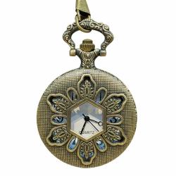 Çiçek Tasarımlı Köstekli Cep Saati