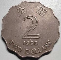Hong Kong 1998 2 Dolar Bauhinia Çiçeği Temalı (Dalgalı Kenar)