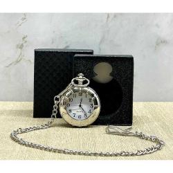 Özel Kutulu Gümüş Renk Köstekli Saat