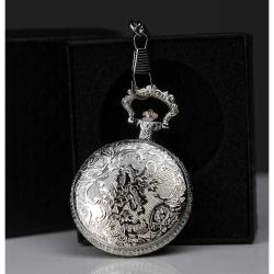 Özel Kutulu Gümüş Renk Köstekli Saat