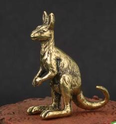 LOT.2 » Pirinç Kanguru Figürü – Mini Dekoratif Biblo