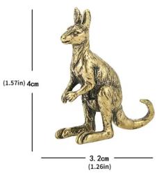 Pirinç Kanguru Figürü – Mini Dekoratif Biblo