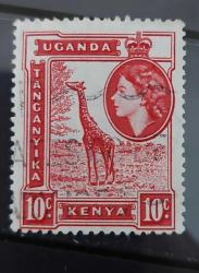 İngiliz sömürgesi Kenya -Uganda-Tanganika-damgalı