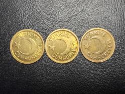 1940-1941-1942 YILLARINA AİT 10 PARA 3 LÜ TAKIM   ÇİL TCM 0227