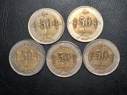 2009 YILINA AİT MADENİ 50 KURUŞ 5 Lİ SET  TCM 5835