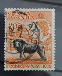 İngiliz sömürgesi Kenya -Uganda-Tanganika-damgalı