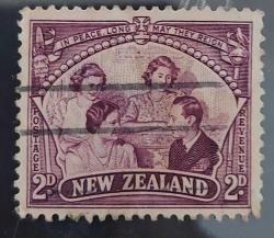 Yeni Zelanda 1940 kraliyet ailesi - damgalı pul