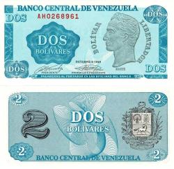P#69 Venezuela 2 Bolivar 1989 ÇİL