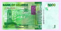 LOT.19 » Uganda 5000 (5,000) Shillings 2019 P-51f UNC (TK 19 451) ÇİL