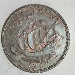 İNGİLTERE 1957  HALF  PENNY