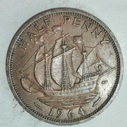 İNGİLTERE 1964    HALF  PENNY