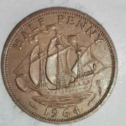 İNGİLTERE 1964    HALF  PENNY