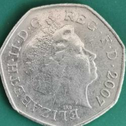 İNGİLTERE   2007   50  PENCE  HATIRA  100. Yıl Dönümü - İzci Hareketi