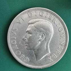 İNGİLTERE  1943   HALF CROWN  GÜMÜŞ  14,14  GRAM