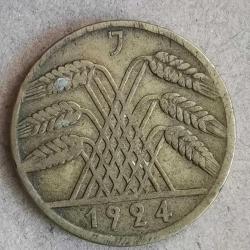 ALMANYA  1924 J   10  PFENNIG