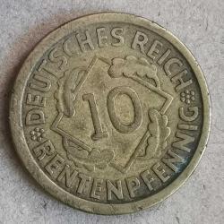 ALMANYA  1924 J   10  PFENNIG