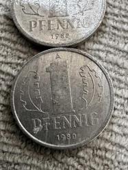 LOT.20 » 1980-1982 Almanya 1 pfennig 2 adet madeni para ÇÇT