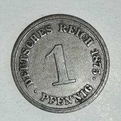 ALMANYA  1875 E     1  PFENNIG