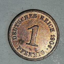 ALMANYA  1904 G     1  PFENNIG