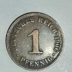 ALMANYA  1906  A    1  PFENNIG