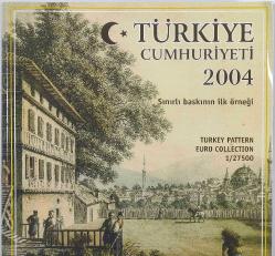 TÜRKİYE 2004 YILI ÖZEL EURO SERİSİ MADENİ PARA SETİ  FANTAZİ PARA SINIRLI BASKININ İLK ÖRNEĞİ