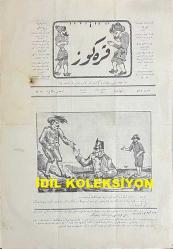Osmanlıca Karagöz Mizah Dergisi-Gazetesi, Orijinal Dönem Basım, (Ottoman Magazine-Newspaper-Journal Illustré Kara-Gueuz) - 7 Mayıs 1913 - Sayı: 514 - Hicri: 30 Cemaziyelevvel 1331 - Rumi: 24 Nisan 1329 - Karikatürist Ali Fuat Bey'in Çalışması: 
