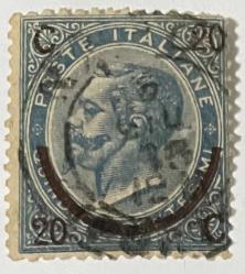 1865.TRENTA CENTESIMI.KLASİK.İTALYA TEK PUL ..DAMGALI