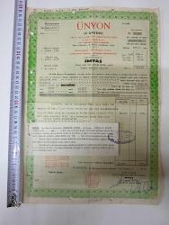 ÜNYON (L'UNION) YANGIN KAZA VE MUHTELİF SİGORTA KUMPANYASI POLİÇE