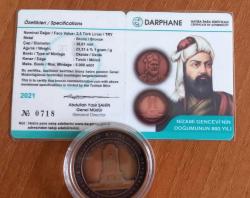 NİZAMİ  GENCEVİ  HATIRA PARASI   BRONZ  SERTİFİKALI