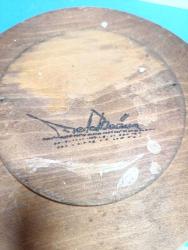 T14-----EL YAPIMI HAT SANATI AY YILDIZ KONULU ESKİ AHŞAP DUVAR TABAĞI