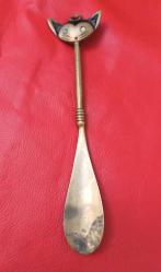 TR2-----KEDİ FİGÜR PİRİNÇ ESKİ KERATA-ÇEKECEK