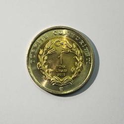 2015 Anadolu Yaban Koyunu Hayvanlar Serisi 1 TL Hatıra Bimetal Para Koleksiyonluk