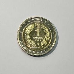 2021 Tarsus Çatalburun Köpeği Hayvanlar Serisi 1 Kuruş Hatıra Bimetal Para Koleksiyonluk