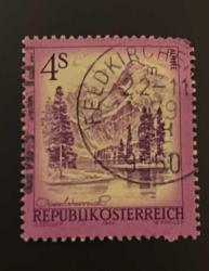 Avusturya Pulu - Österreich Austria Stamp - Postadan Geçmiş Pul Filateli- 22 Kasım 1979 - Damgalı - ALMSEE GÖLÜ TEMALI PUL, 4 PARA - YABANCI PULLAR - NOSTALJİK DOĞUM GÜNÜ HEDİYESİ