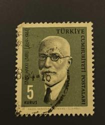 Türk Pulu - Turkish Stamp -  Postadan Geçmiş Pul Filateli - DAMGALI - İSMAİL HAKKI İZMİRLİ (1869-1944) TEMALI PUL, 5 KURUŞ - Türkiye Cumhuriyeti - NOSTALJİK DOĞUM GÜNÜ HEDİYESİ