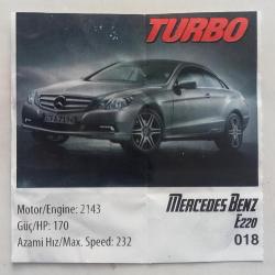 Mercedes Benz E220 Araba Turbo Sakız Kağıdı No 18
