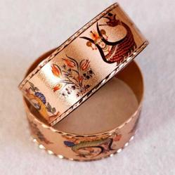 Bakır bilezik - Şahmaran, El işçilikli lüks bilezik Model -2