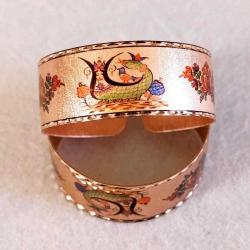 Bakır bilezik - Şahmaran, El işçilikli lüks bilezik Model -3