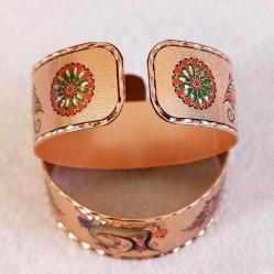 Bakır bilezik - Şahmaran, El işçilikli lüks bilezik Model -6