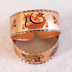 Bakır bilezik - Şahmaran, El işçilikli lüks bilezik Model -7