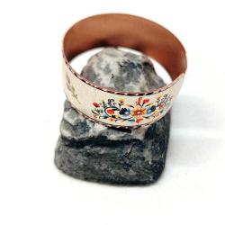 Bakır bilezik - Şahmaran, El işçilikli lüks bilezik Model -12, Üzeri gerçek gümüşlüdür.