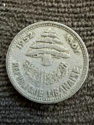 LOT.11 » 1952 Lübnan 5 piastres madeni para temiz iyi