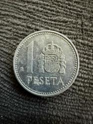 LOT.10 » 1984 ispanya 1 peseta madeni para temiz ÇT