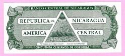 Nicaragua 0,5 Cordoba 1991 p171a, UNC  (TK 19 532) ÇİL