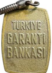 Anahtarlık, Türkiye Garanti Bankası Logolu ve Dört Yapraklı Yonca (Şans) Motifli Metal Anahtarlık