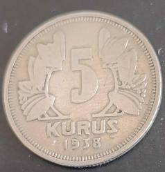 @@ 1938 5 Kuruş @@