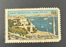 Türk Pulu - Turkish Stamp -  Postadan Geçmiş Pul Filateli - Boğaziçi Köprüsünün Açılışı  İstanbul 30.10.1973 Temalı Pul,  150 Kuruş- Türkiye Cumhuriyeti - NOSTALJİK DOĞUM GÜNÜ HEDİYESİ